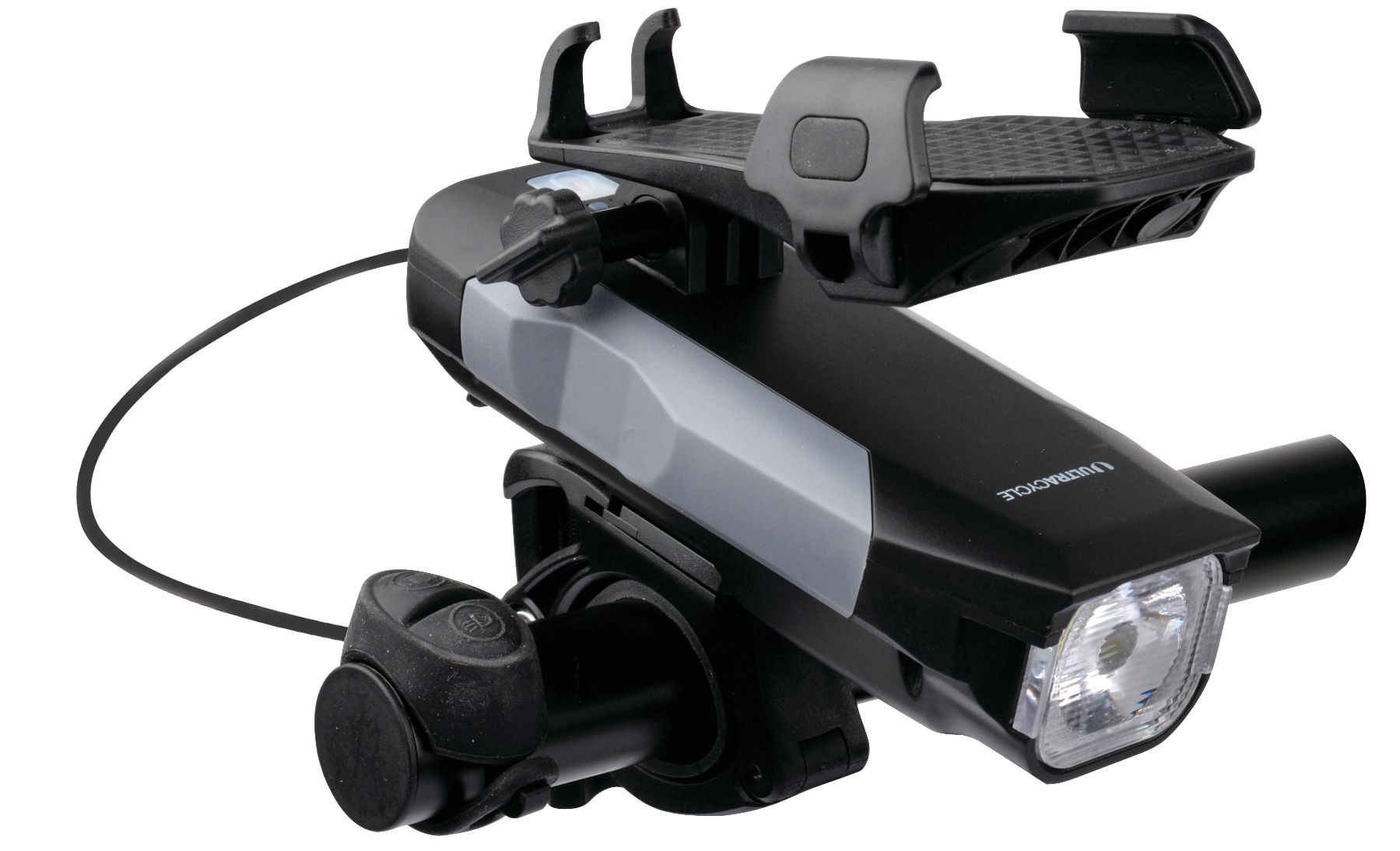 Image Ultracycle Lumière USB 550 lumen NOIR (avec porte téléphone)